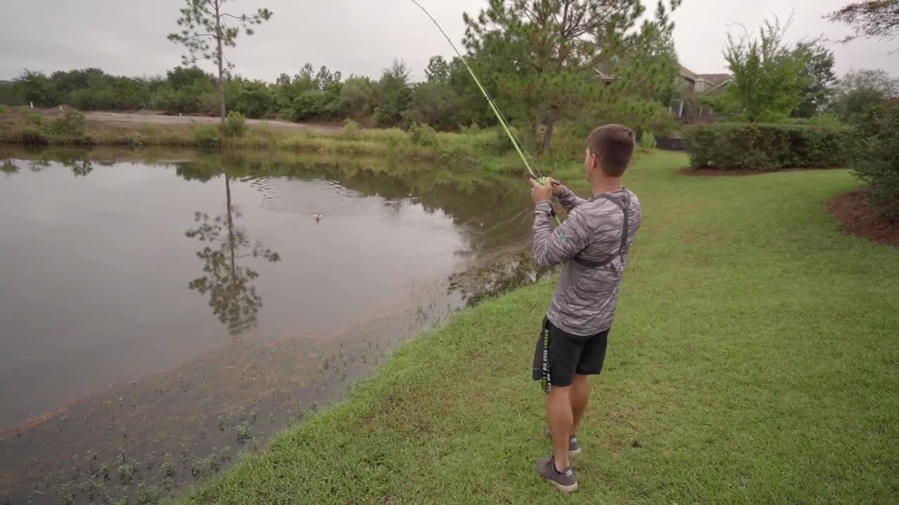 Big Bass Bank Fishing On An Abandoned Golf Course