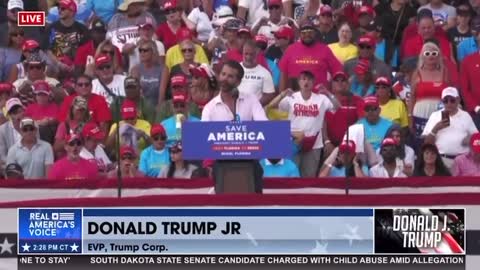 Donald Trump Jr. at the Save America Rally in Florida