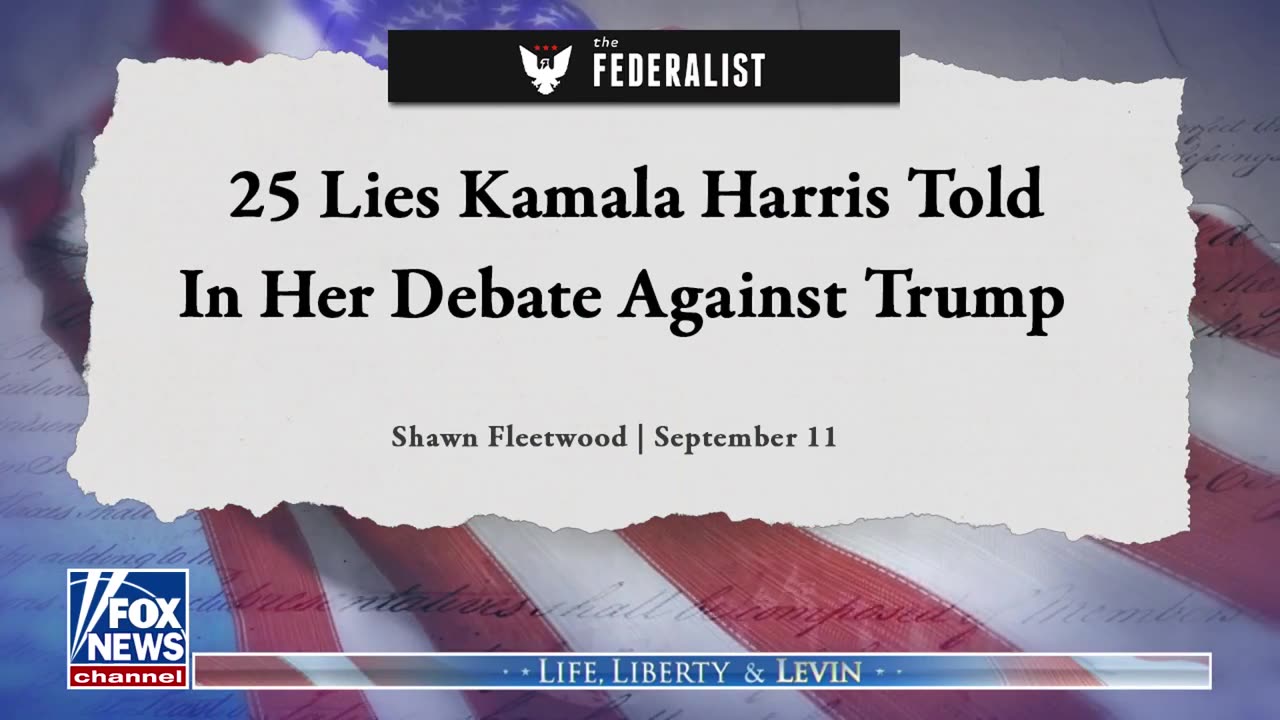 Mark Levin: Let's stop pretending; Kamala Harris cannot run on her record