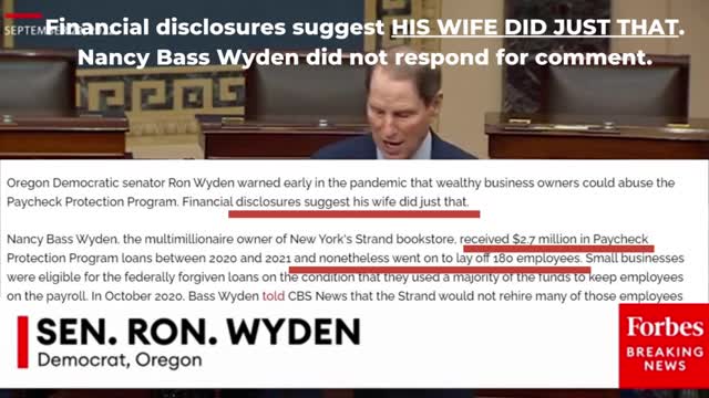 Wealthy Tax Cheats Irony by Ron Wyden