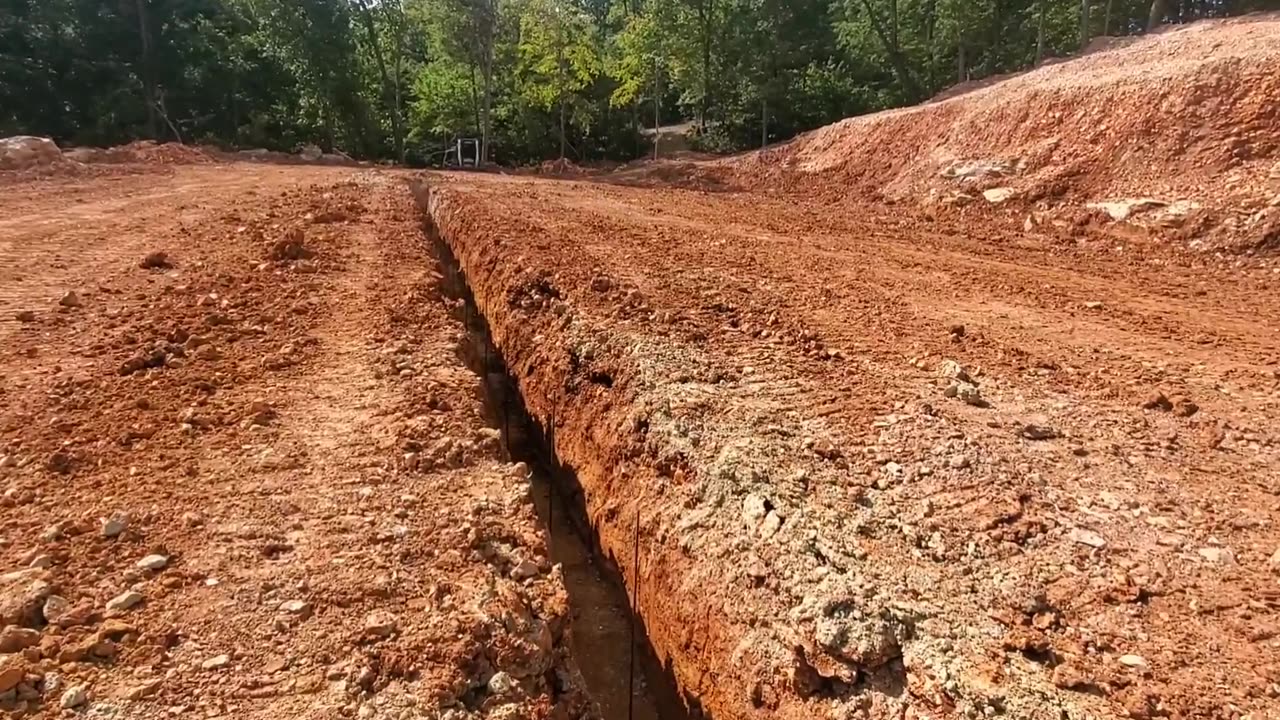 Footers clean! Time for rebar.