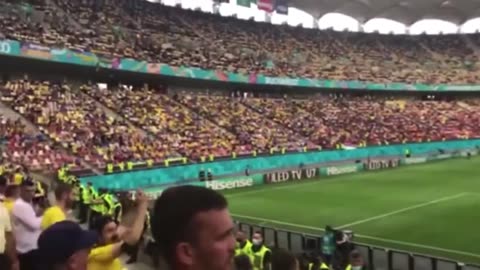 Romanian fans chanted “Putin! Putin!” During the game against Ukraine