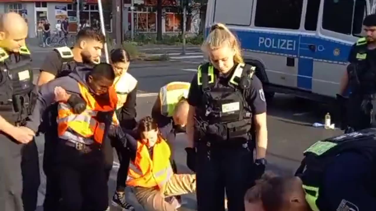 ECO ACTIVISTS are arrested in Germany