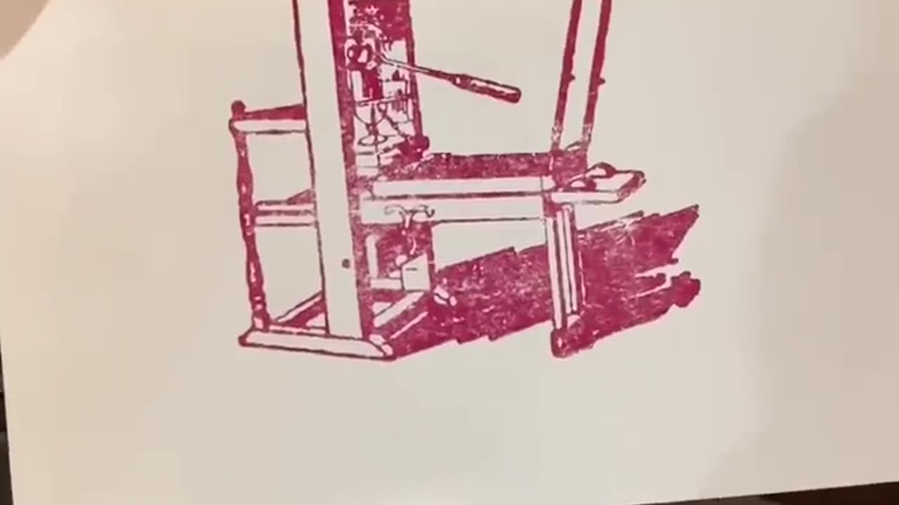 Using a printing press to print an image of printing press 😍