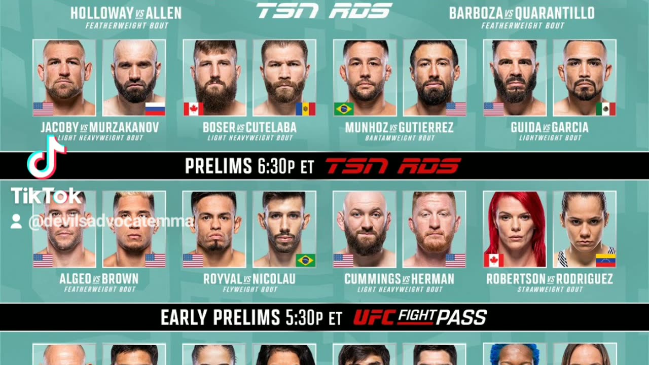 UFC Kansas City Fight Card