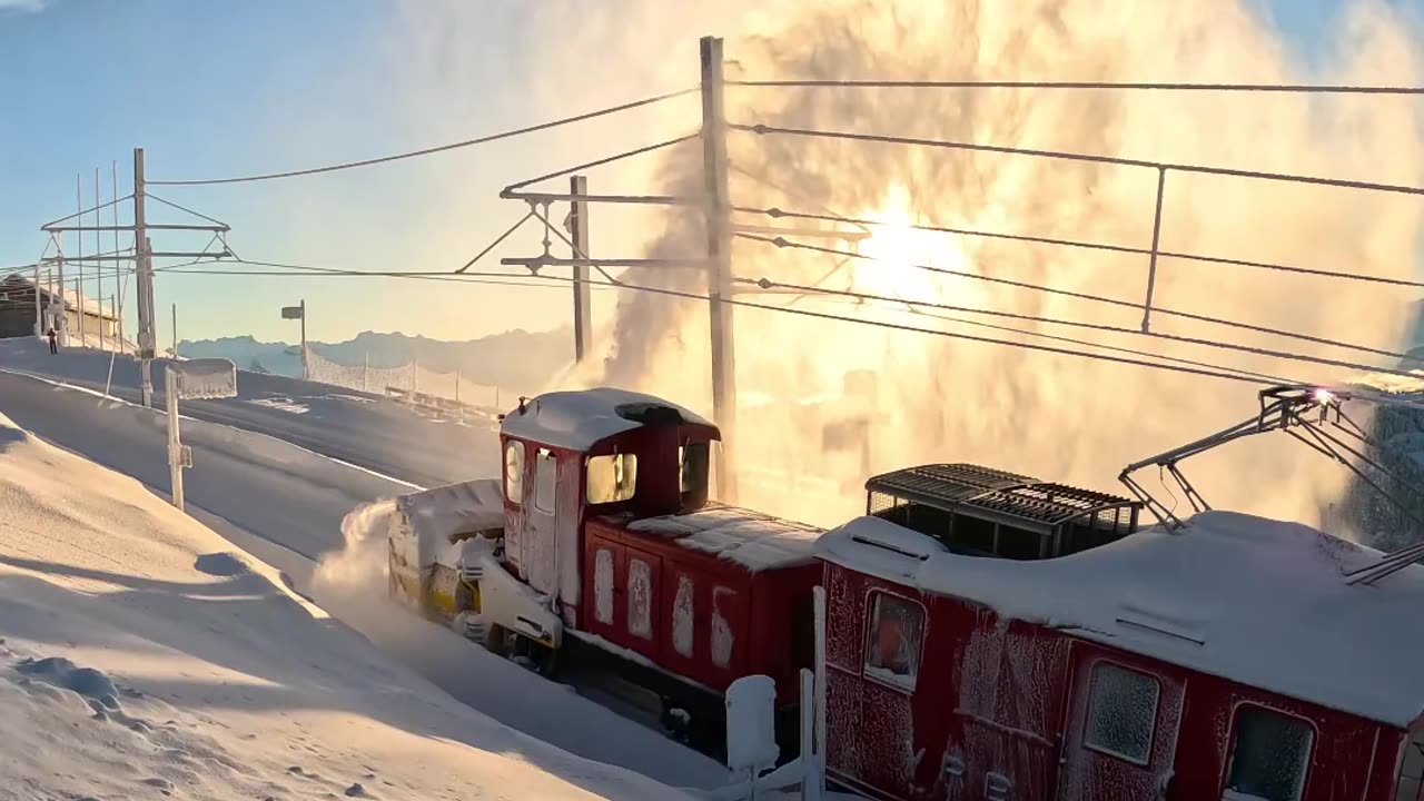 Snow Clearing Magic - Mesmerizing Train Video Will Leave You Breathless