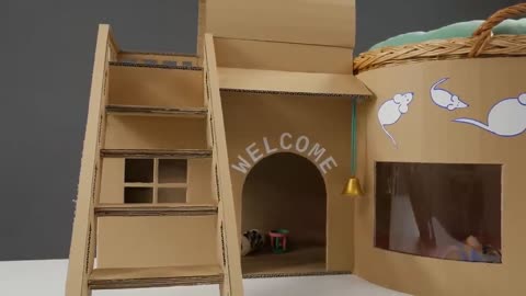 How to make Amazing Kitten Cat Pet House from Cardboard