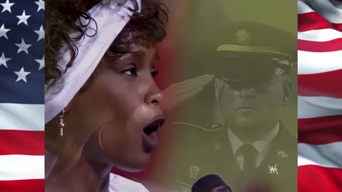 Whitney Houston sings U.S.A National Anthem