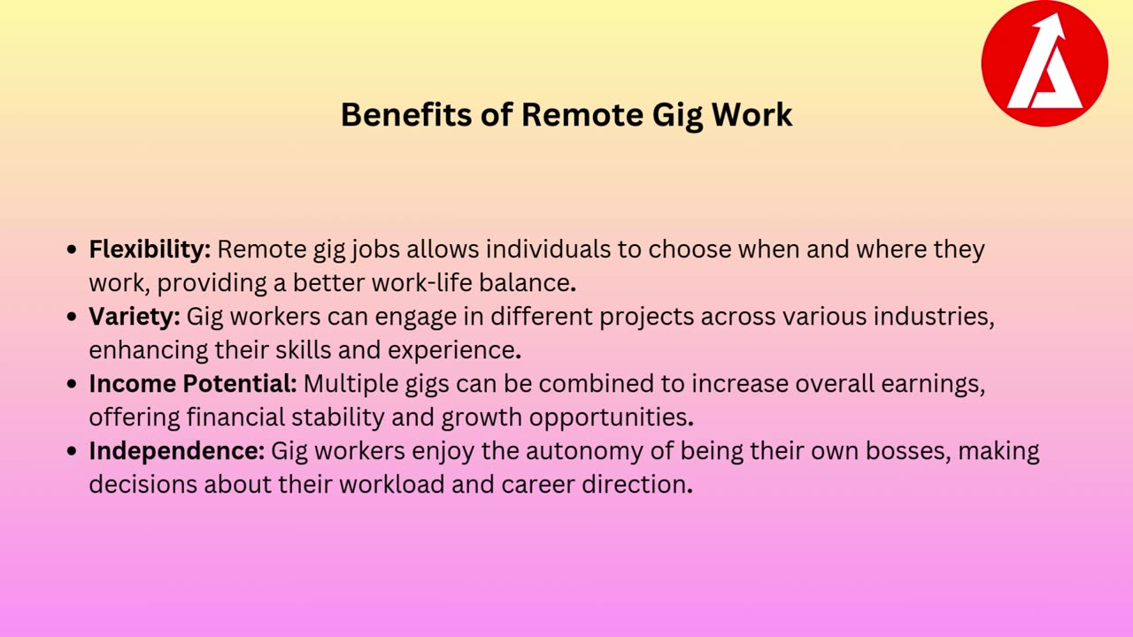 The Rise of Remote Gig Work: Benefits and Opportunities