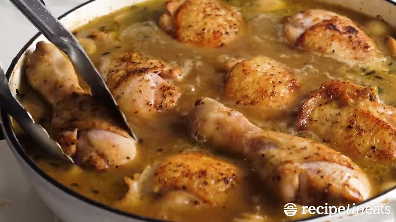 Chicken Fricassee - quick French Chicken Stew