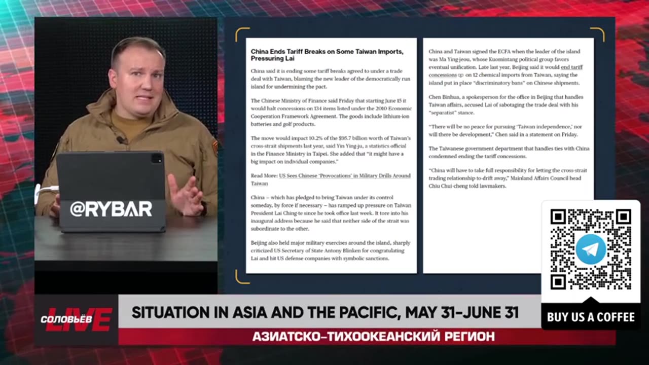 ►🚨▶◾️🇨🇳🇹🇼⚡️⚡ Rybar Review of Asia-Pacific on May 31-June 5 2024