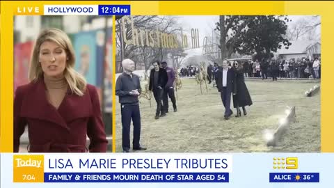 Emotional tributes pour in for late Lisa Marie Presley, dead at 54 | 9 News Australia