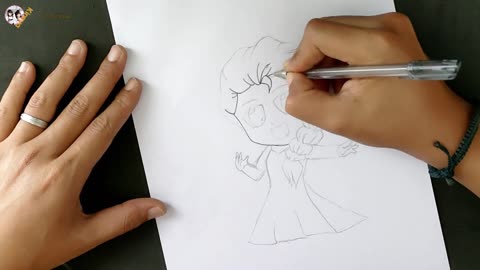 How to draw ELSA from FROZEN Fun Drawing and Coloring for Kids