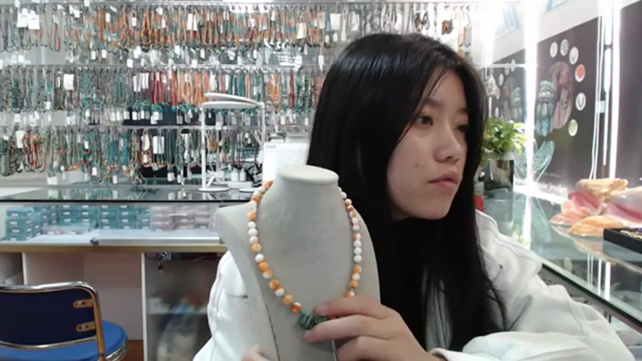 20240105-07 Spiny oyster high quality Genuine Gemstone choker Unique Gifts for Women