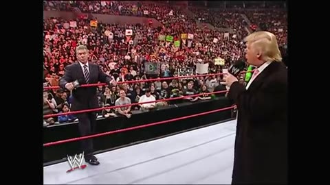 Mr. McMahon and Donald Trump announce the Battle of the Billionaires