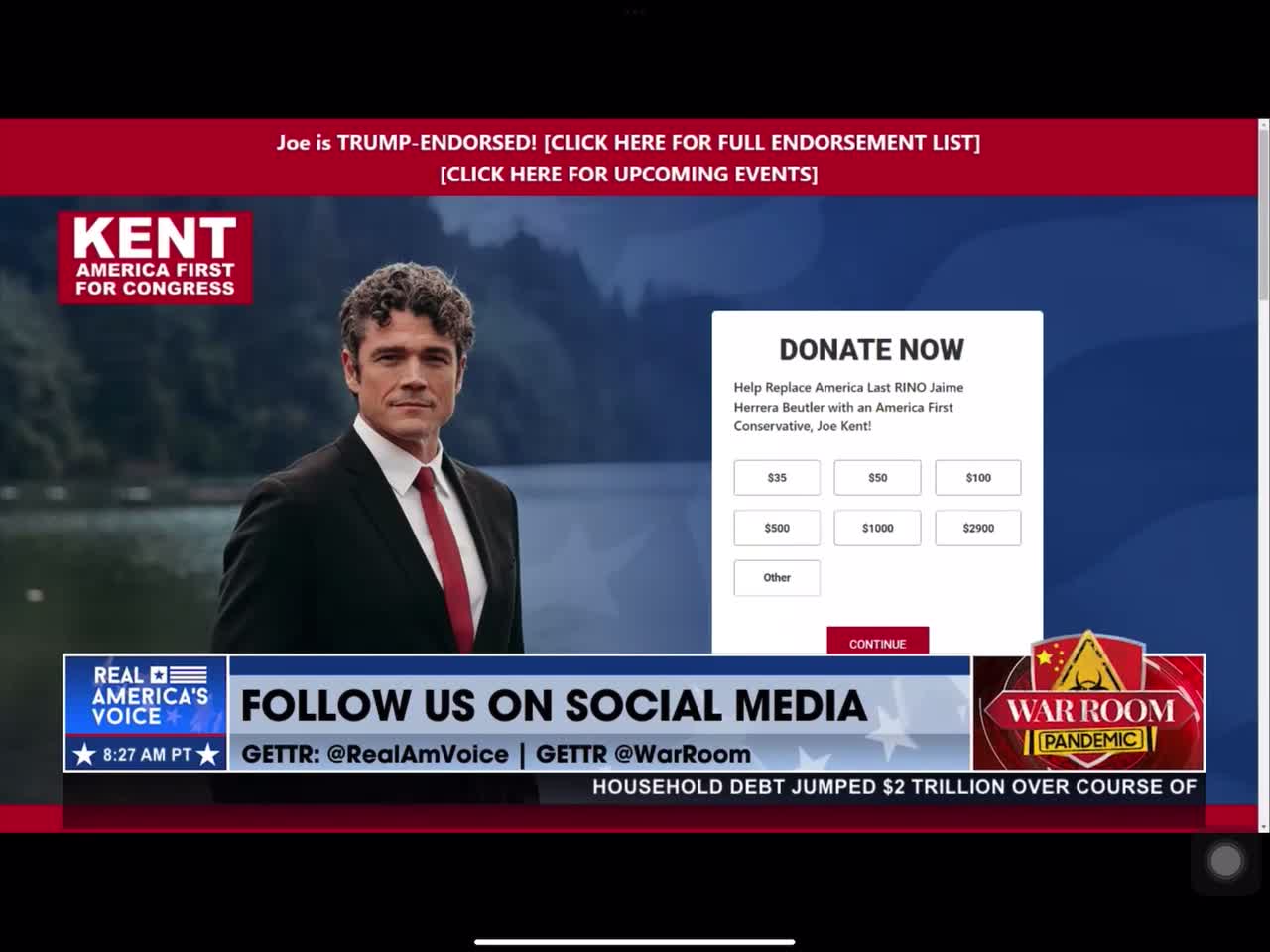 Joe Kent says it’s now the morning after election and they’re only 42% done counting the votes.