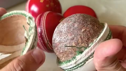 Cutting the cricket ball // What Is inside The Cricket Ball || Mystery inside the Cricket Ball