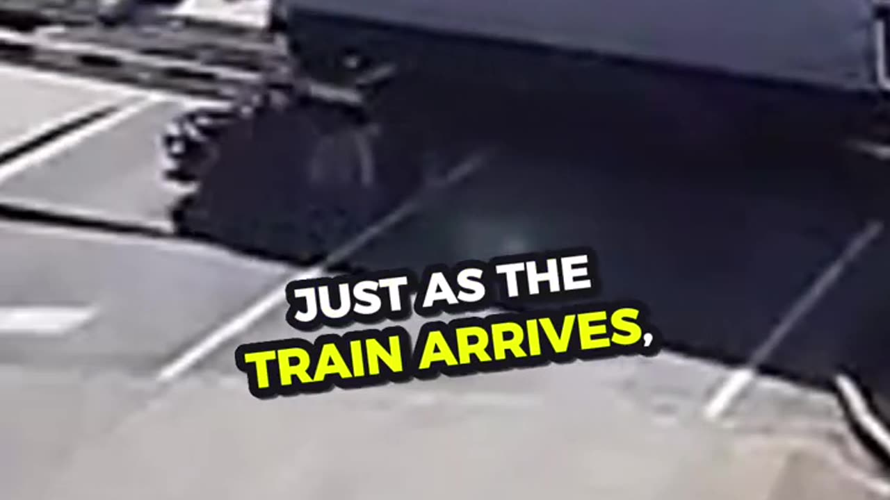 Man Saves Biker From SPEEDING Train