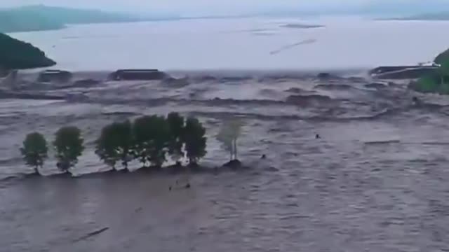 Two dams in China’s inner Mongolia collapsed after heavy rain