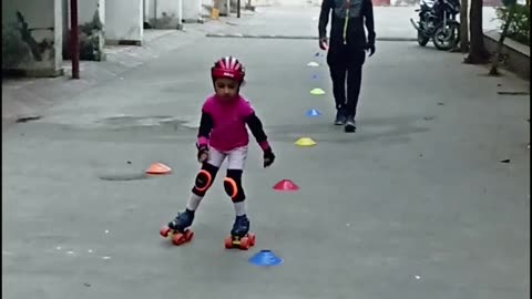 Skating Practice with cones | Skating | Under 5 | #rumble #rumble studio #skating #Harshalidhankhola