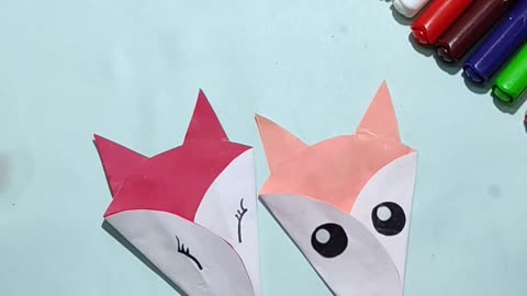 Make easy DIY paper fox. #Craft #art #love #kindness #peace