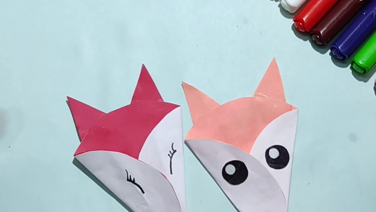 Make easy DIY paper fox. #Craft #art #love #kindness #peace