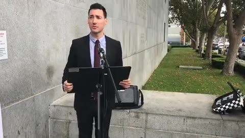 Press Conference On San Francisco Courthouse Steps with former Los Angeles DA