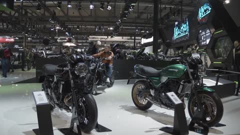 Kawasaki Motorcycles on display at EICMA Milan Motorcycle Show 2022