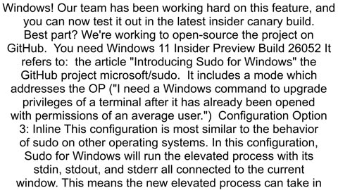 quotsudo suquot equivalent in windows