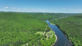 LET'S TAKE A FLIGHT OVER THE DELAWARE RIVER AND LOOK AT THE TRANSITIONING LEAVES!