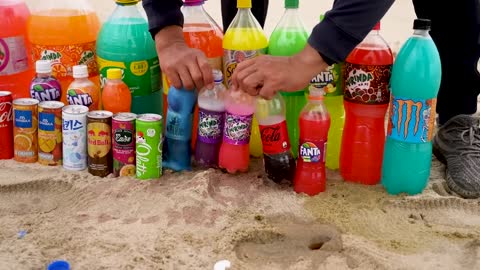 Big Underground Volcanic Eruption from Coca-Cola,Mtn Dew, Monster, Fanta, 7up, Mirinda and Mentos3