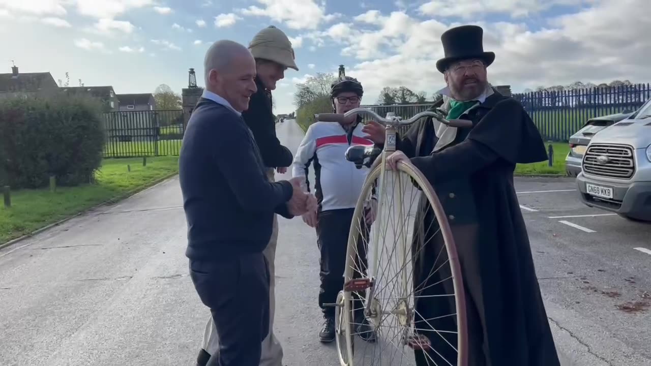 Man attempts to ride WORLDS MOST DANGEROUS BIKE! (Antique Penny Farthing)