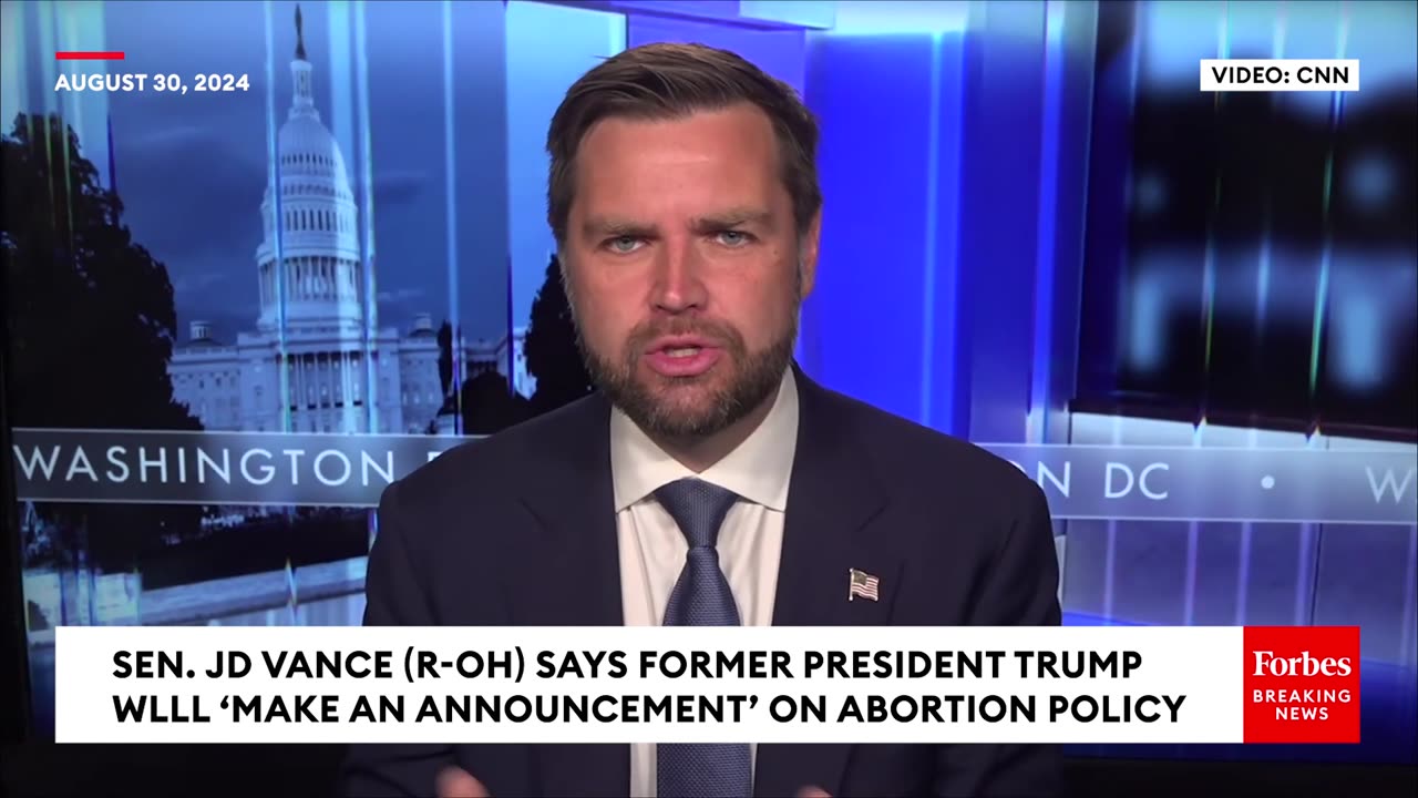 JUST IN: JD Vance Says Trump Will Soon Make Announcement On Abortion