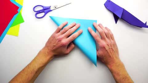 How to make an easy origami whale_Cut