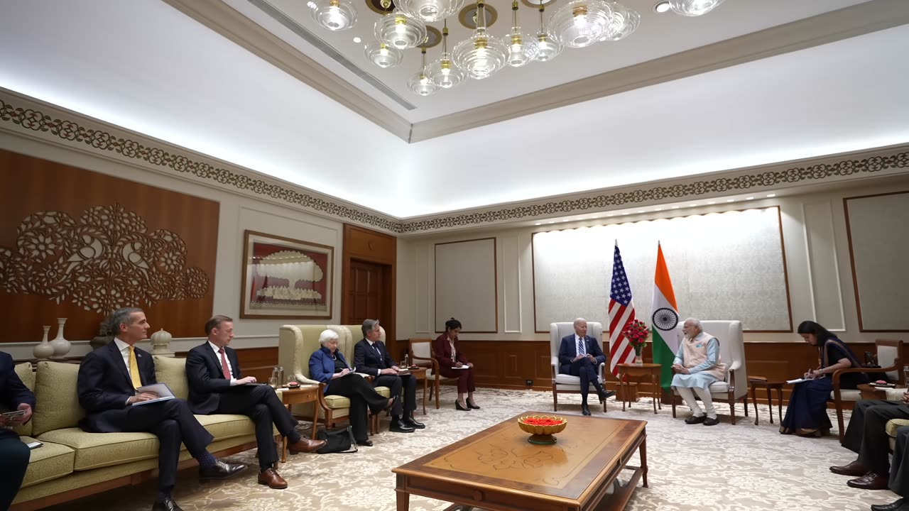 Biden visits PM modi