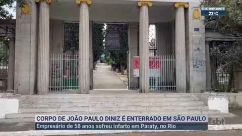 Corpo de João Paulo Diniz é enterrado em São Paulo | SBT Brasil (01/08/22)