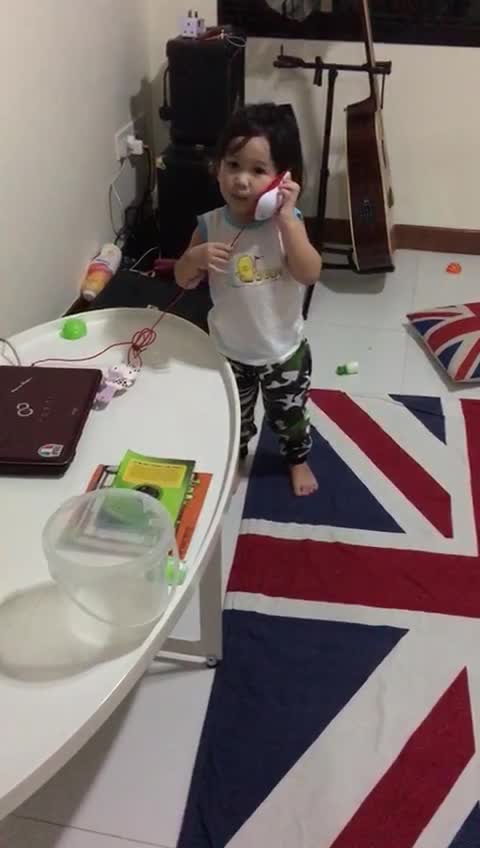 Baby on the 'mouse' phone