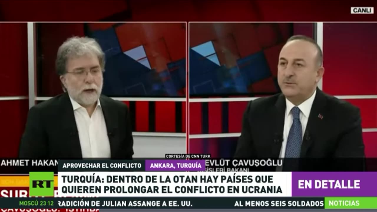 Mevlüt Çavusoglu Ministro de exteriores Turco Paises de la OTAN que quieren que la guerra continúe
