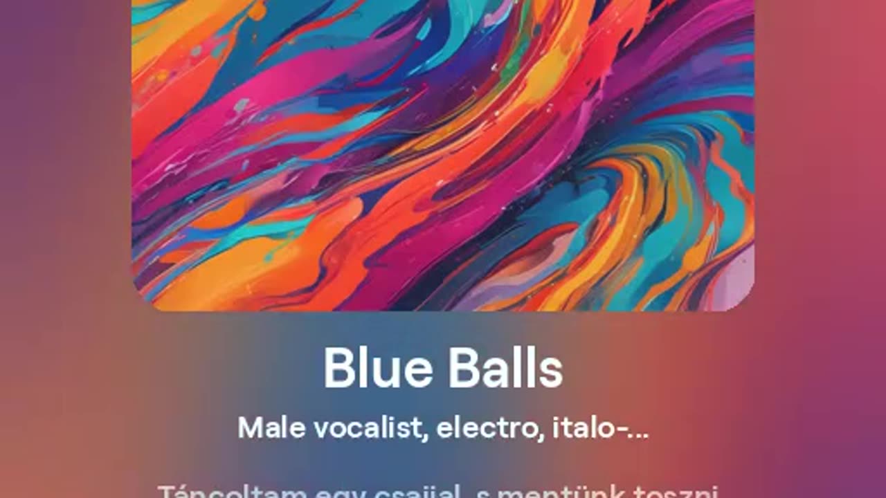 Blue Bollz - AI-generált italodisco(?)/pop, vicces szöveggel