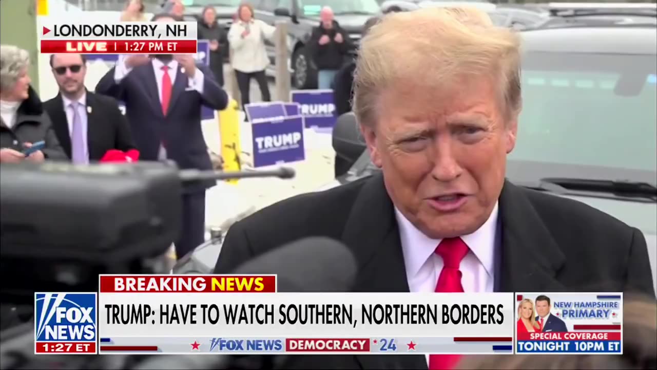 Donald Trump Surprise Visits to Voters in New Hampshire