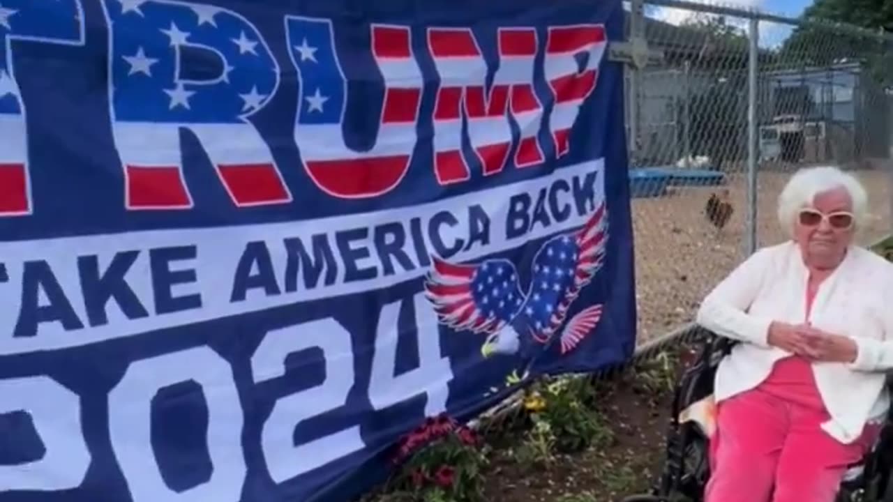 105-year-old Rosalie has a special message and support for Donald J. Trump.