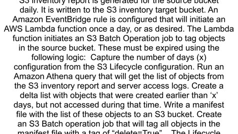 AWS S3 deletion of files that haven39t been accessed