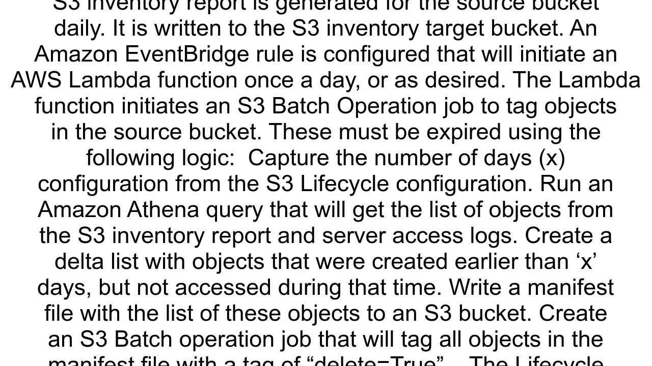 AWS S3 deletion of files that haven39t been accessed