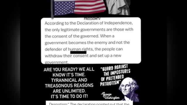 According to the Declaration of Independence