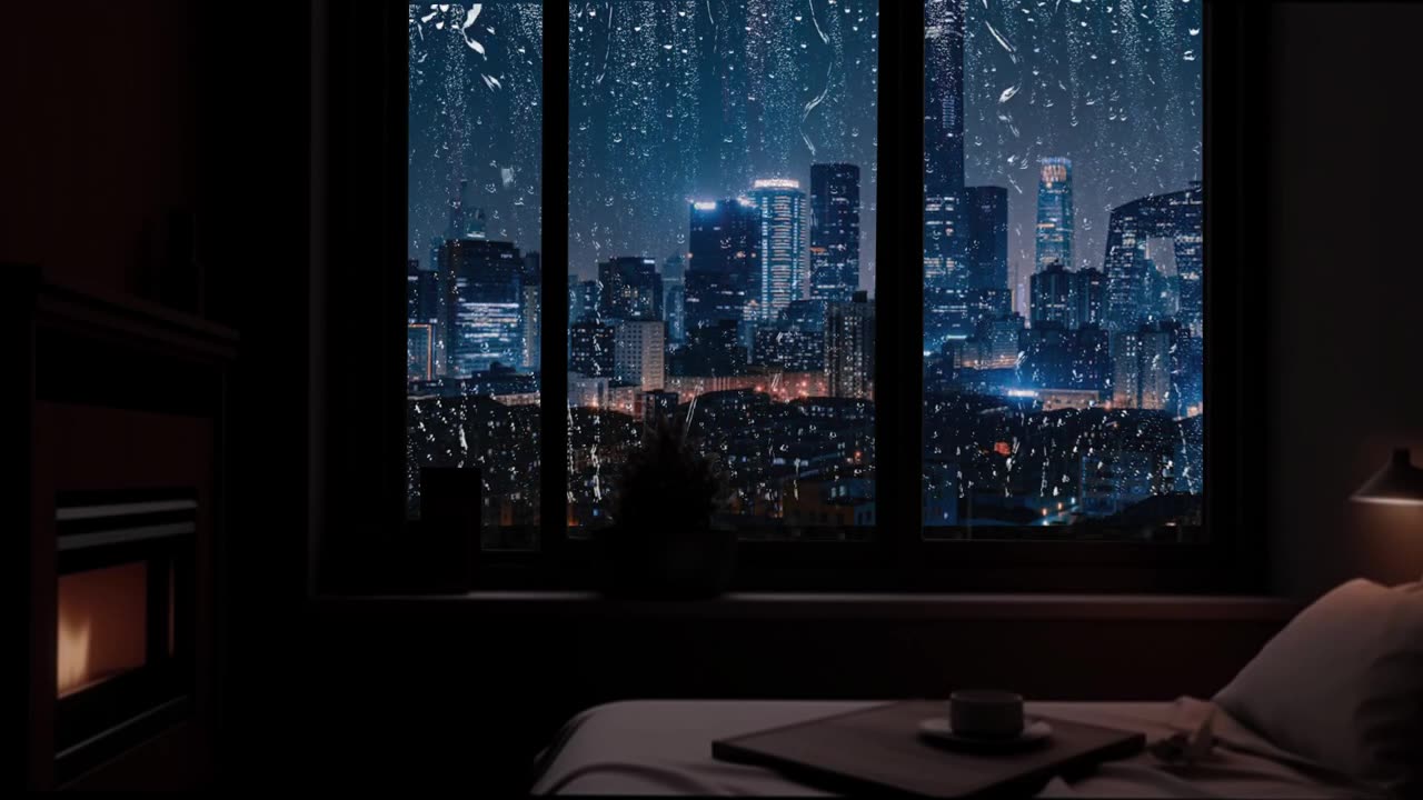 Rain Sounds for Deep Sleep and Relaxation _ Sound of Rain on the River Bank Soothes the Mind