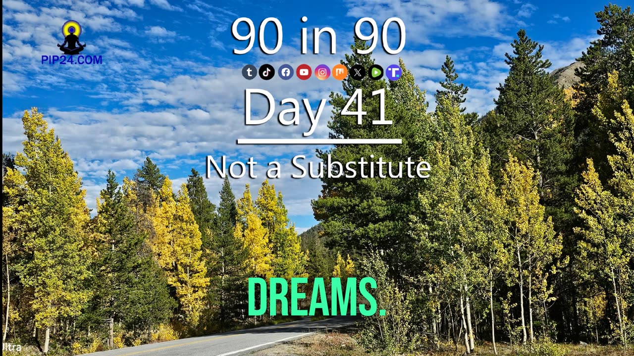 90 in 90 - Day 41: Not a substitute