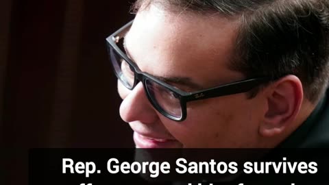 Rep. George Santos survives effort to expel him from the House.