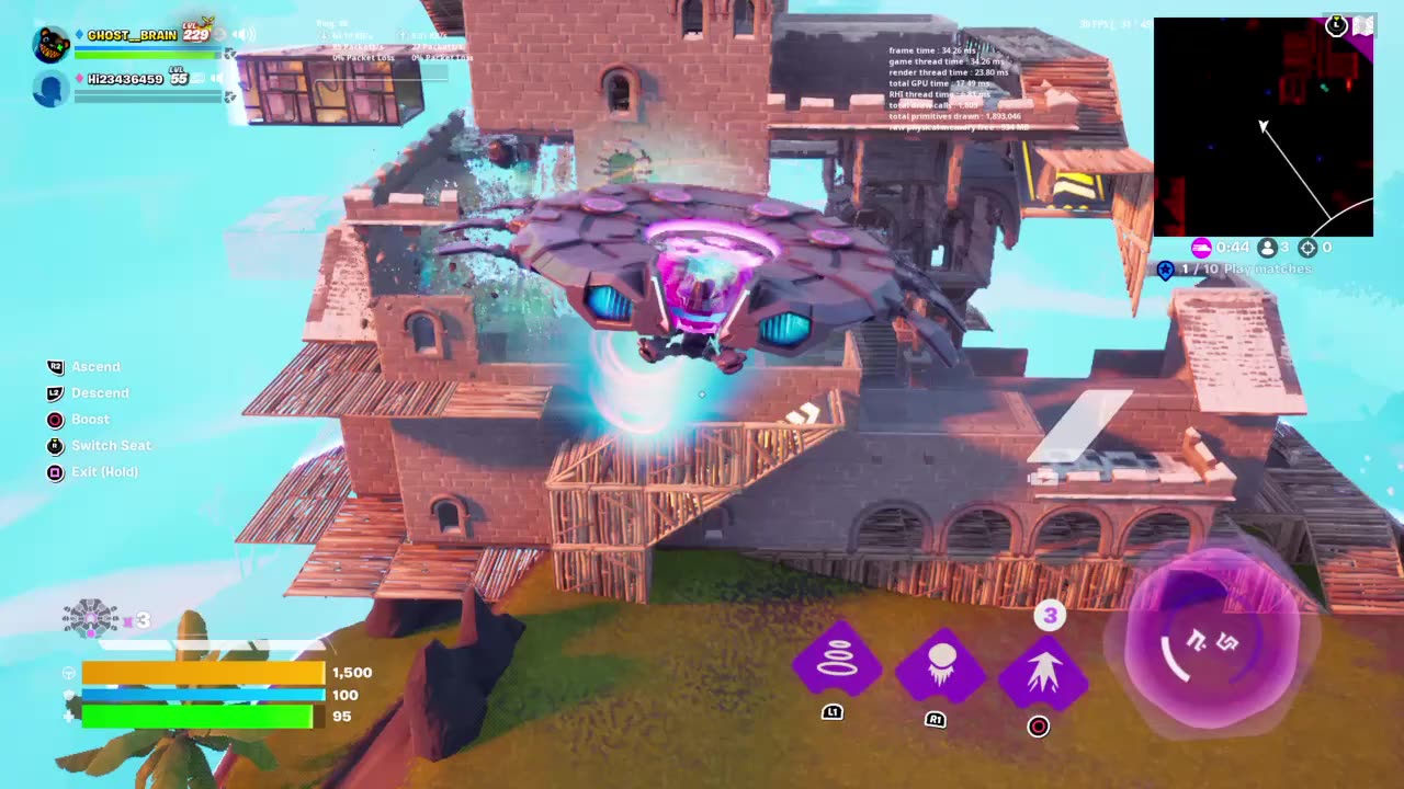 Fortnite epic games buffed the alien ship by 10000x lol