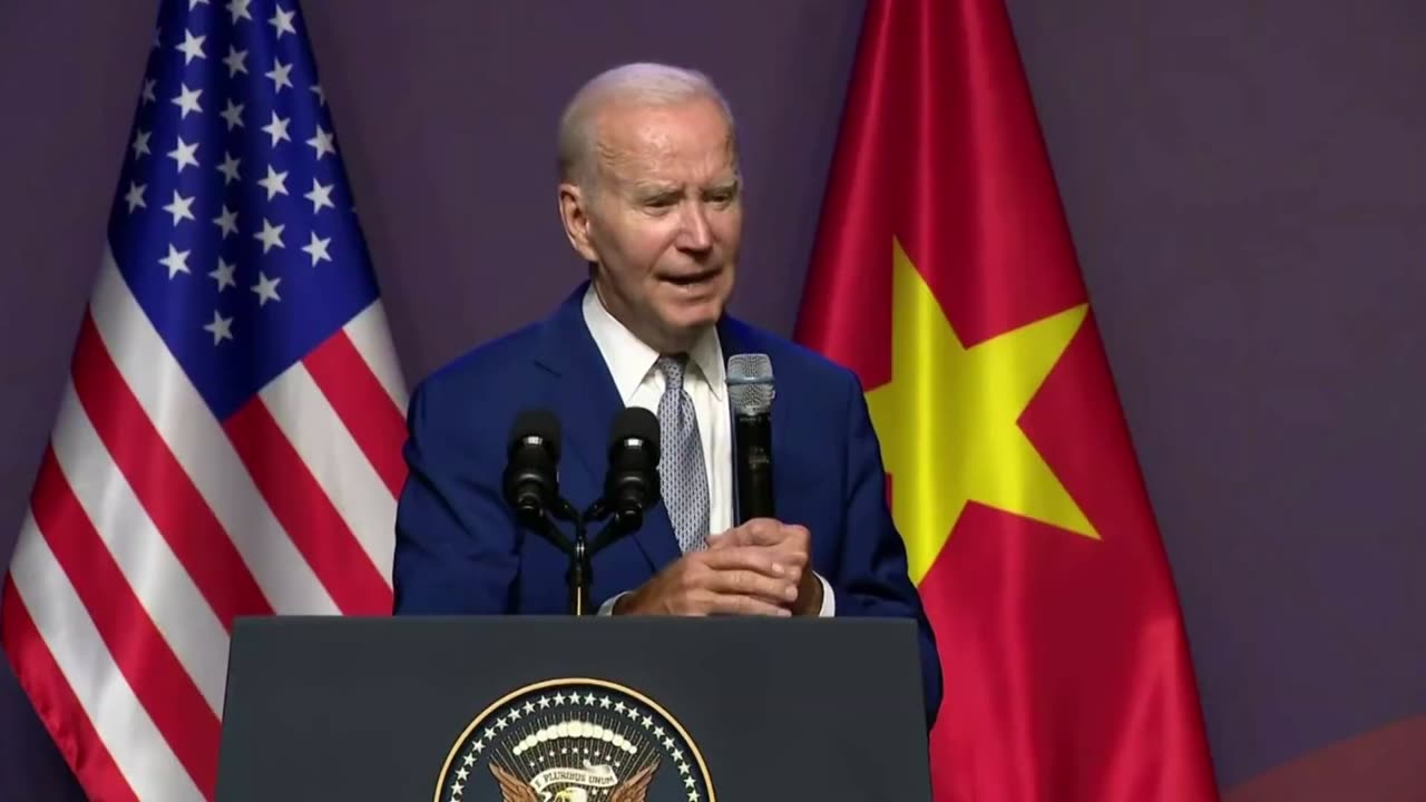 Rambling John Biden abruptly cut short his speech