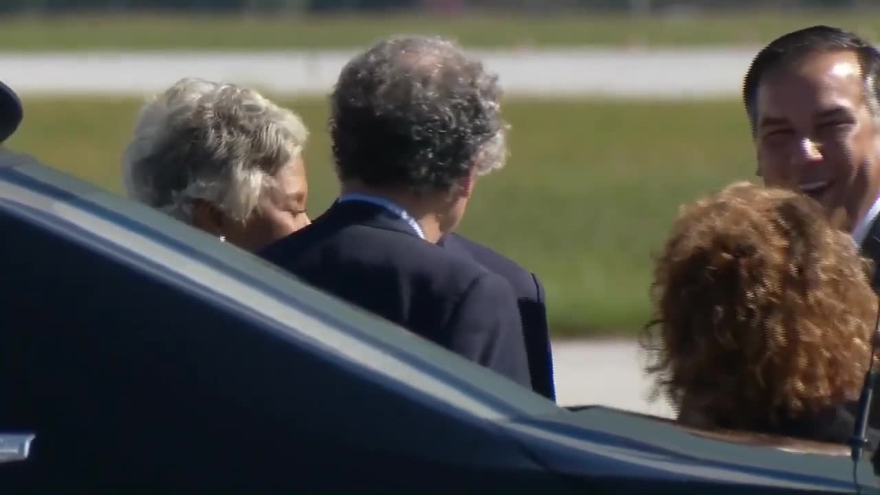 President Joe Biden arrives in Columbus